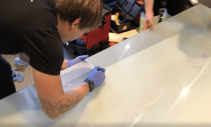 Cut smart film for door handle 2