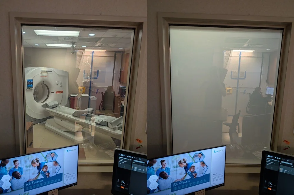 Lee Health outpatient center with smart film privacy glass