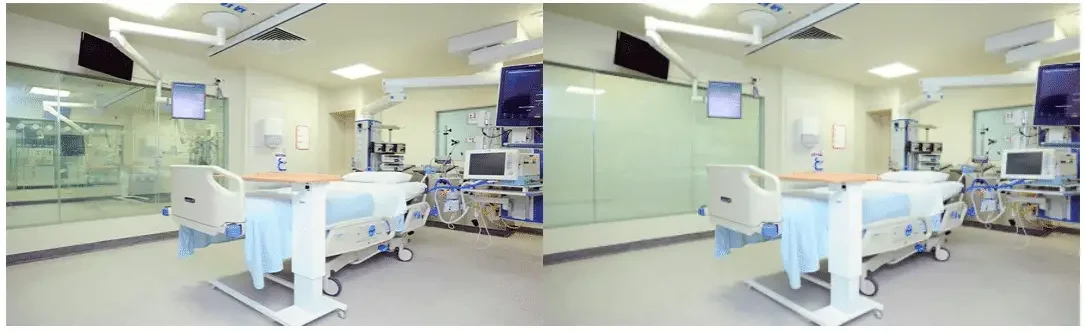 North York General Hospital privacy glass installation
