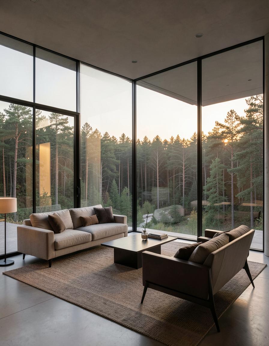 Residential windows with switchable smart glass