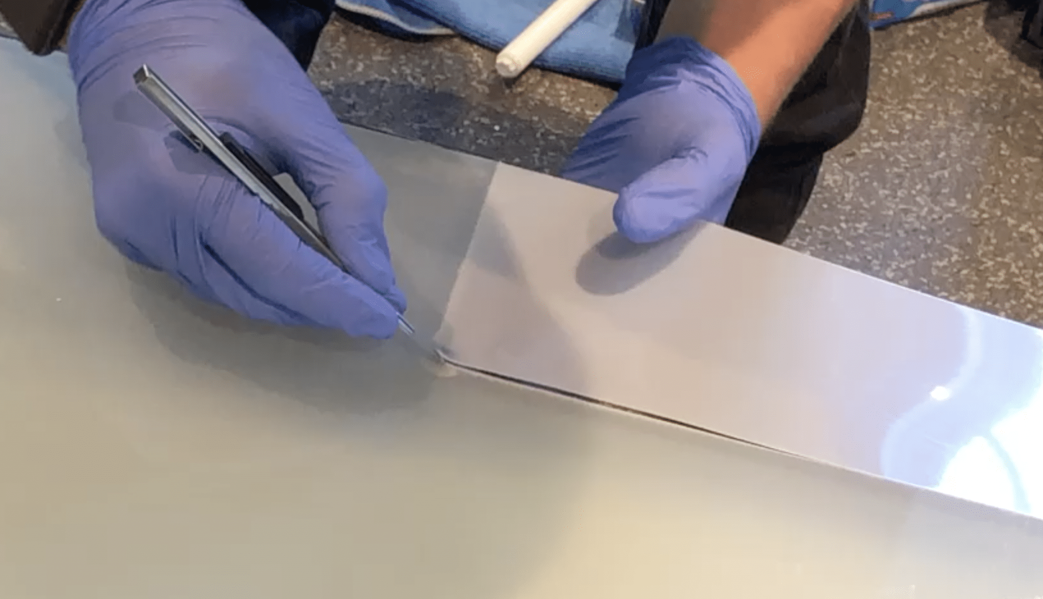 Cut smart film for door handle 3